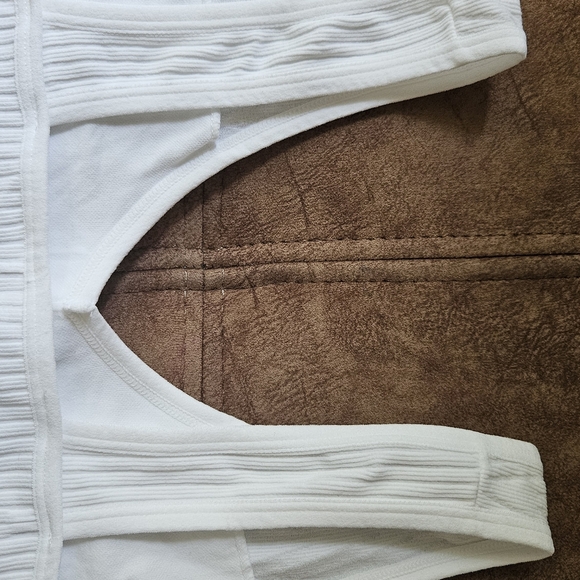 White Ribbed Tank Top - Picture 2 of 2